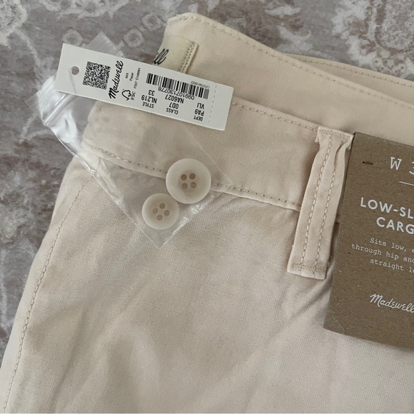 Madewell Women's Garment-Dyed Low-Slung Straight Cargo Pants Size 33 - Picture 6 of 12